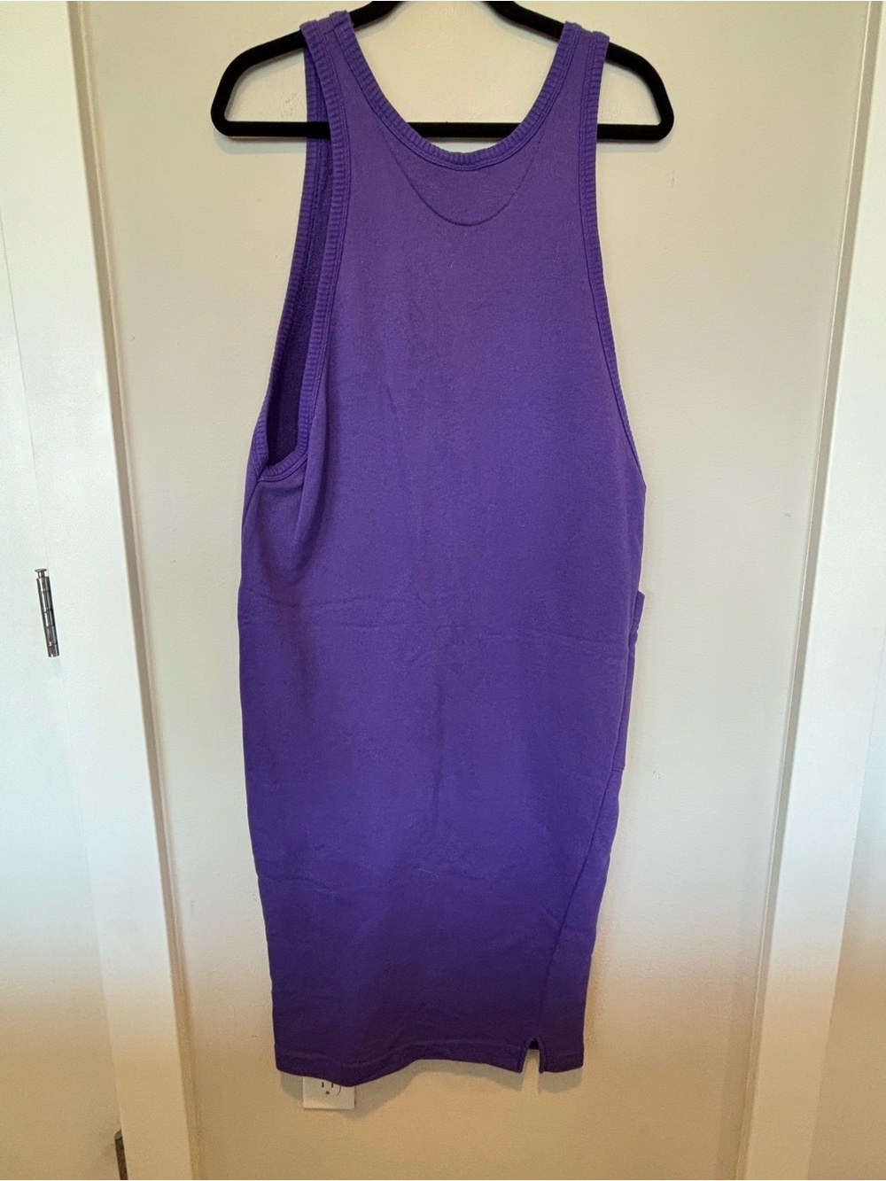 Vintage United Colors Of Benetton Violet Crewneck Jumper Dress Cotton - Picture 2 of 4